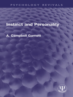 cover image of Instinct and Personality